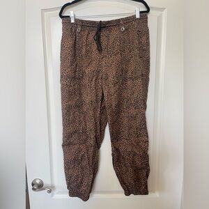 Brown Leopard Print Joggers